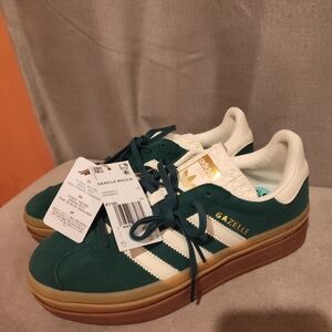Adidas Gazelle Bold Low Womens US Size 8.5 Casual Sneaker Green IF7160 NW/OB